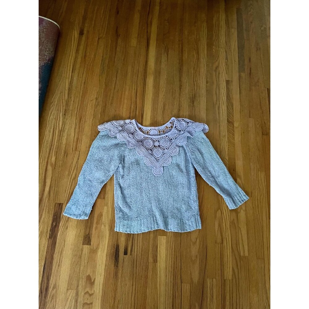 1980s vintage Michael Carrie silk and cotton sweater, M, periwinkle sweater